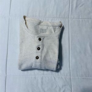 True Craft Cream Henley Top